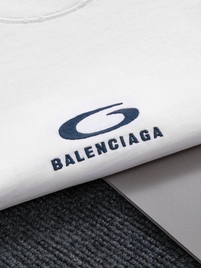 P100✨🔥 [balenciaga] 2026FW short-sleeved T-shirt Premium 26s double yarn 300g fabric, washed with Ma Liang distressed process Color: washed black, washed white, washed Khaki Size: S M L XL 2XL